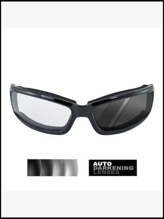 Photochromic Polycarbonate Wrap Sunglasses Motorcycle Riding Impact Resistant main image 7